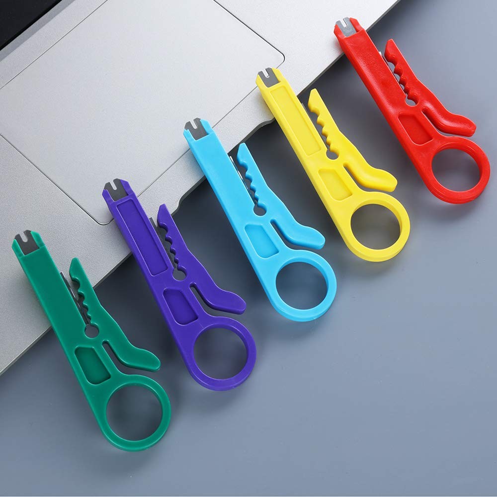 Mini Wire Stripper, 6 Pcs Network Stripper Punch Down Cutter for...