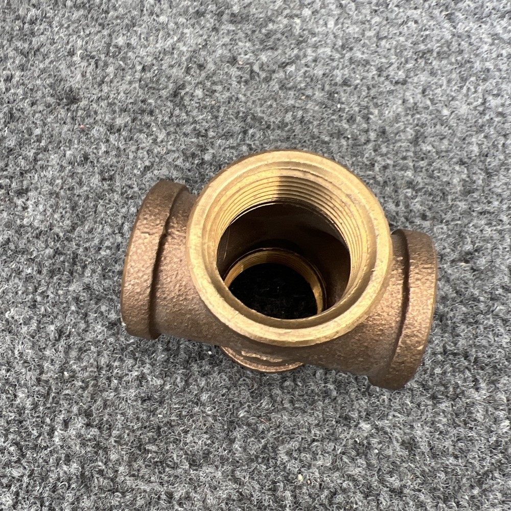 1VFC4 1" Red Brass Pipe Cross Threaded New Other