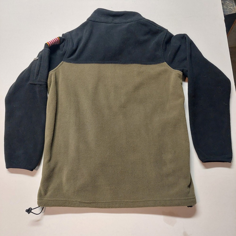 US Army Issued Fleece Jacket With Patches Size M