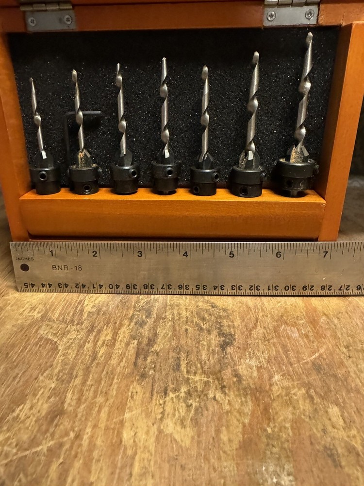 Countersink woodworking Drill Bit tools Set With Box