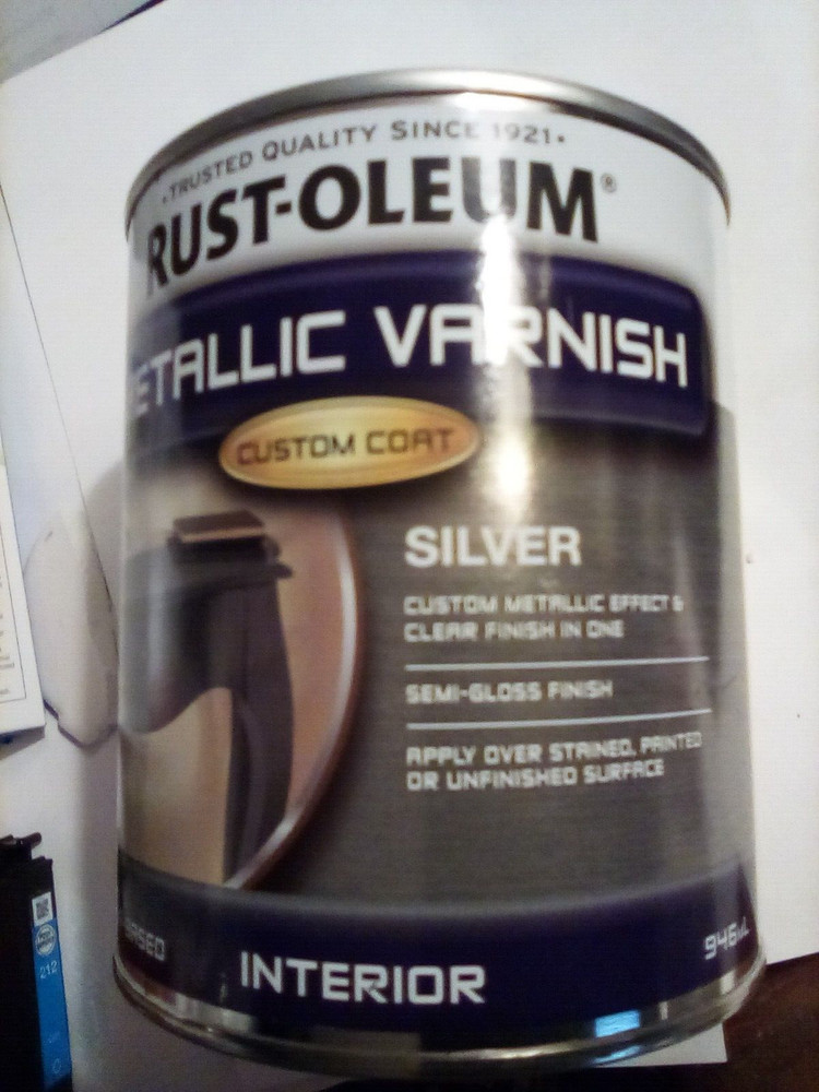 NEW Rustoleum Metallic Varnish Silver (Interior) - 32 oz.  FREE SHIPPING