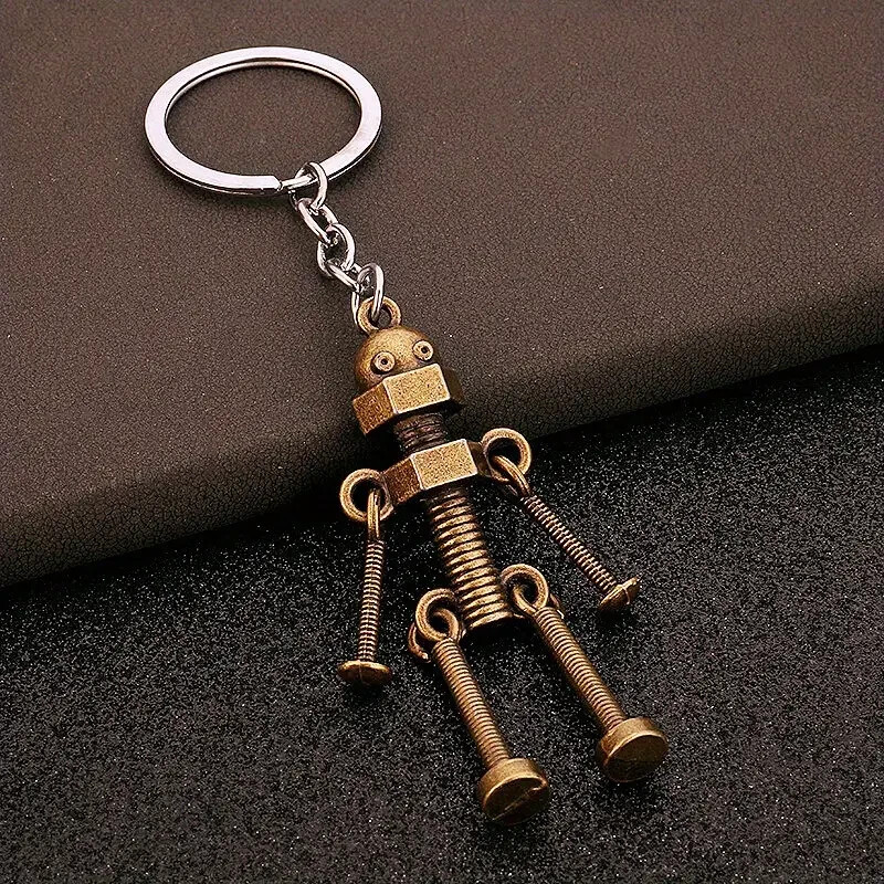 Movable Screw Man Keychain
