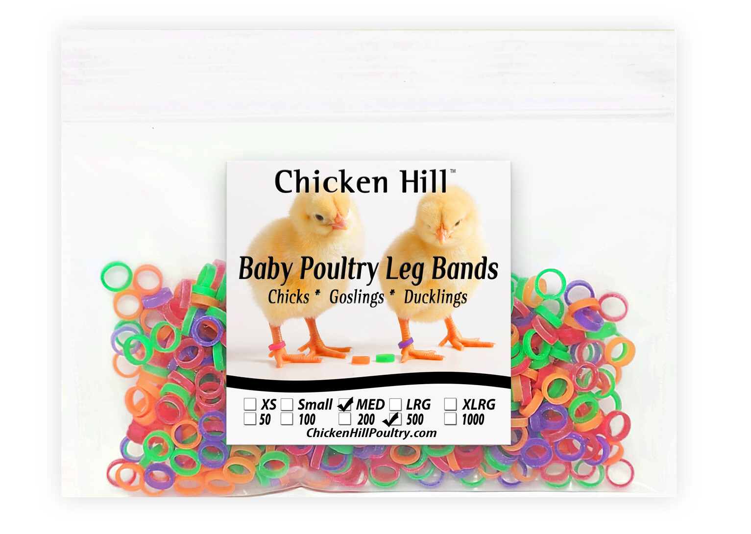 Chick Leg Bands ~4 colors 1/4" Size 4 Poultry Chickens Ducks Geese Game Birds