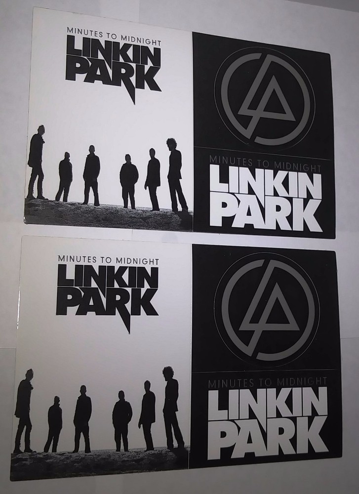 Linkin Park PROMOTIONAL Cards Stickers Lot of 2 Minutes To Midnight Album Band
