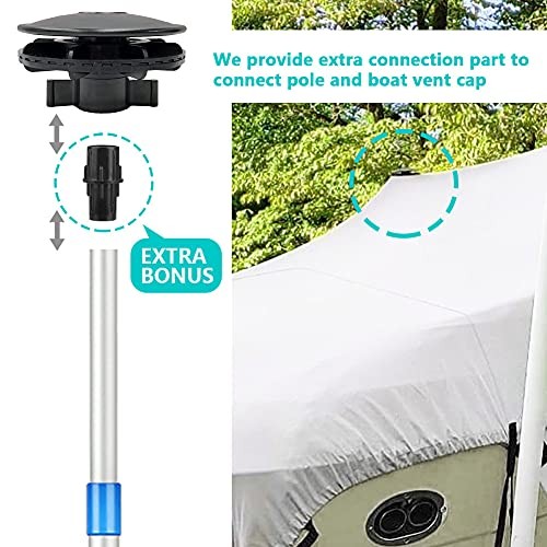 iCOVER Boat Cover Support Pole-Height Adjustable Aluminum Support Pole-2 Pack