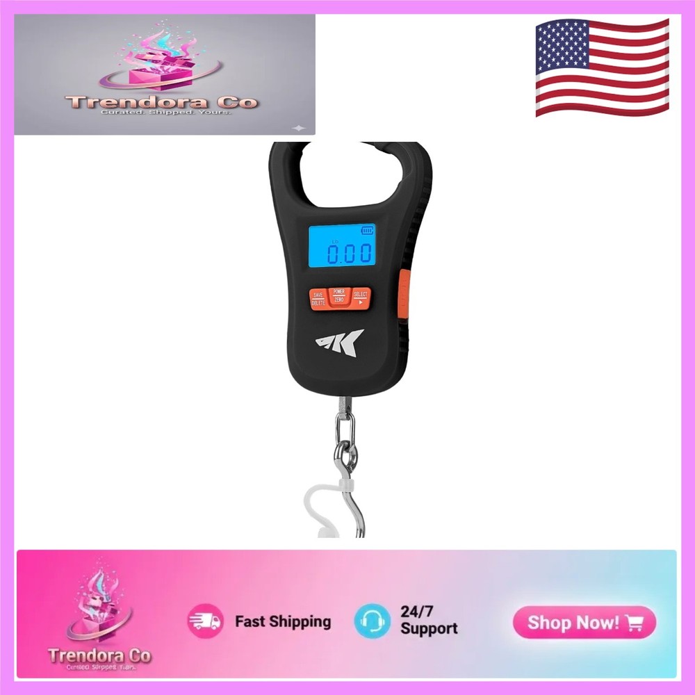 Compact ToughTide Fishing Scale - 65lb Digital Weight with Memory Function & USB