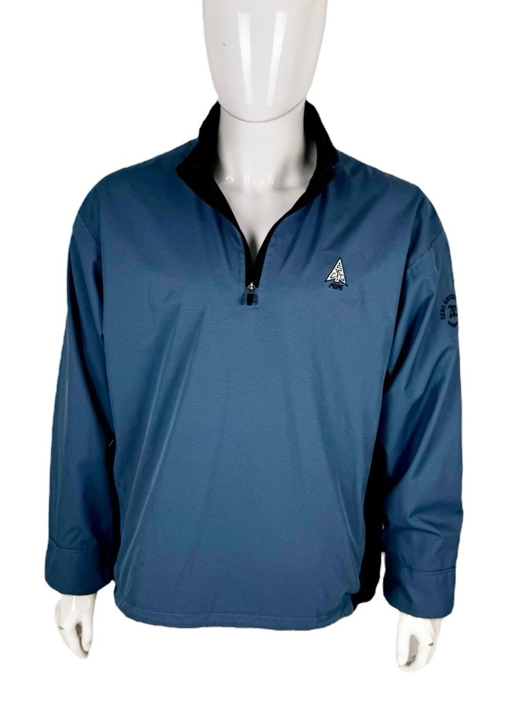 Zero Restriction Mens Large Jacket Pullover Wind Golf Club Logo Embroidered EUC