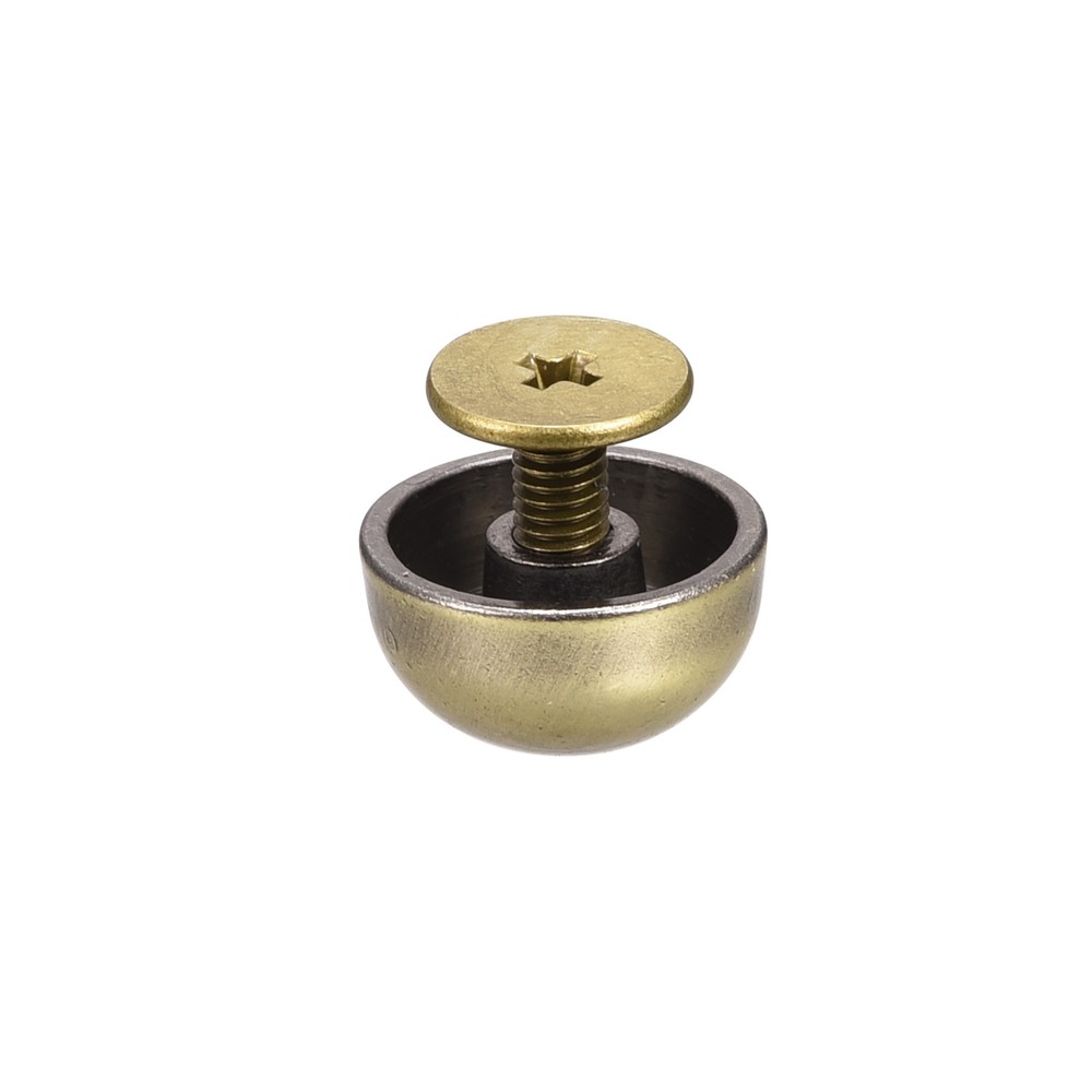 12x7mm Screw Back Rivets Round Cable Head Leather Studs Tanned 10 Sets