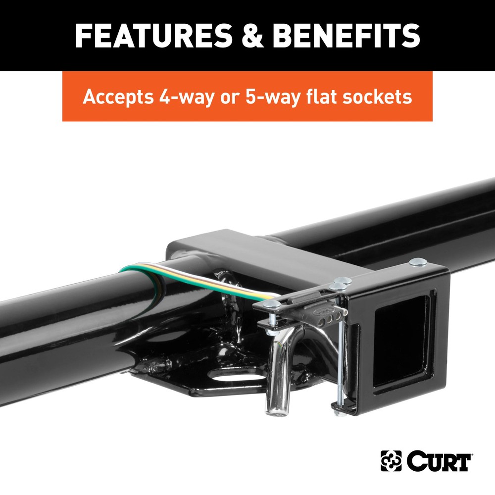 Curt-Easy-Mount Wiring Brackets for 4 or 5-Way Flat (2" Receiver, 10-Pack)