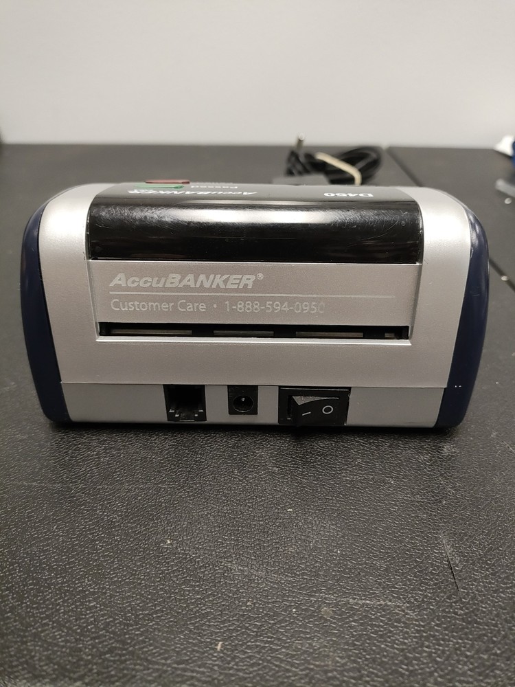 AccuBANKER D450 Bill Authenticity Checker -Used with AC Adapter Tested!
