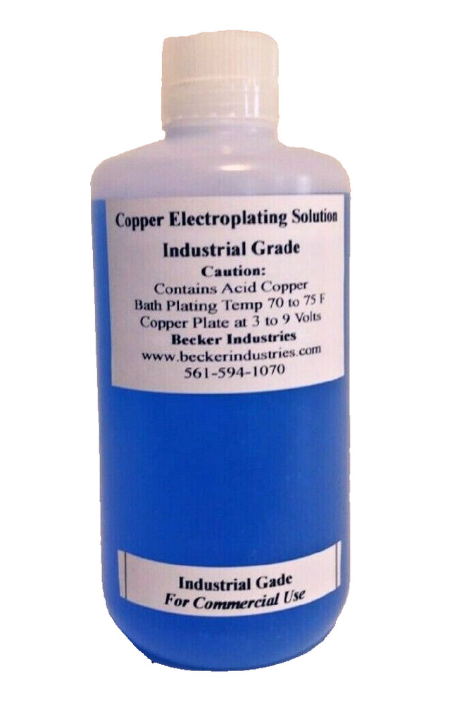 1 Quart/32oz COPPER SOLUTION, Industrial Grade