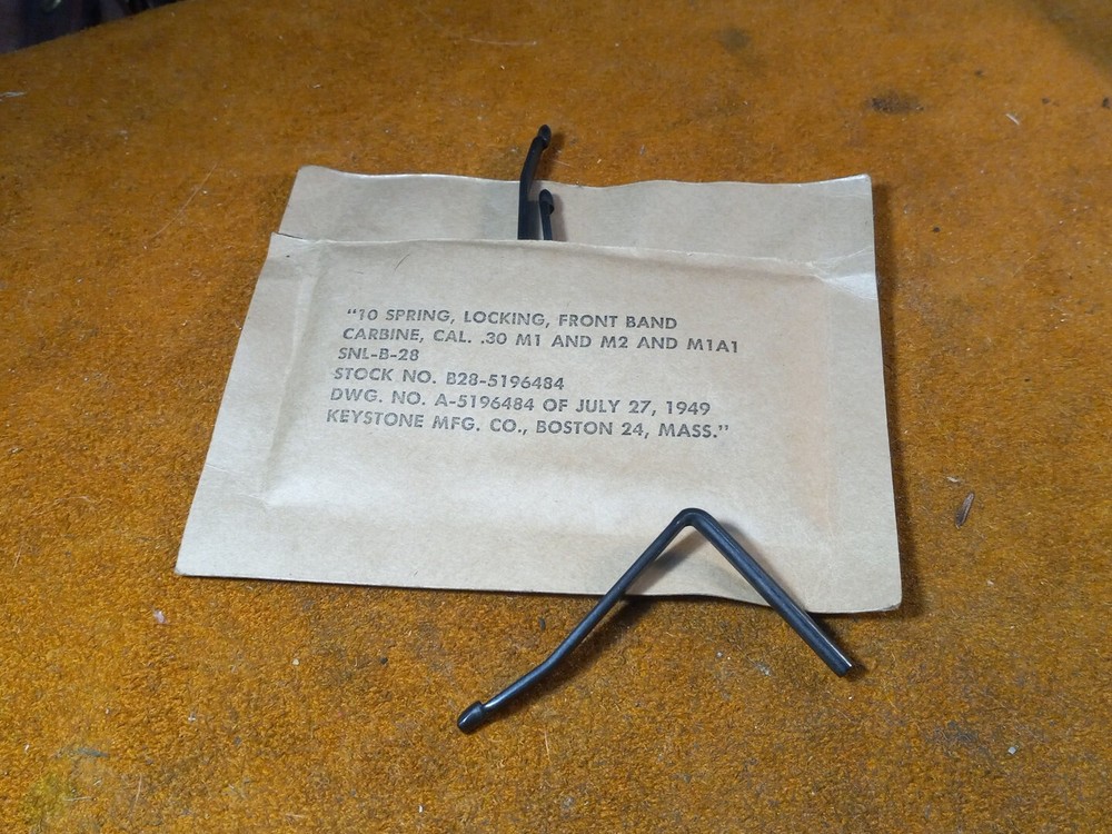 M1 Carbine Barrel Band Spring USGI NOS