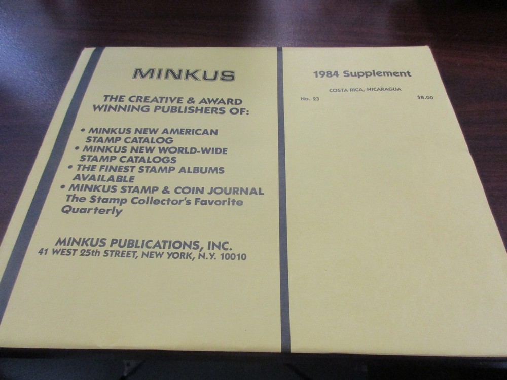 "MINKUS" 1984  SUPPLEMENT COSTA RICA, NICARAGUA  #23  W/FREE SHIPPING!!!