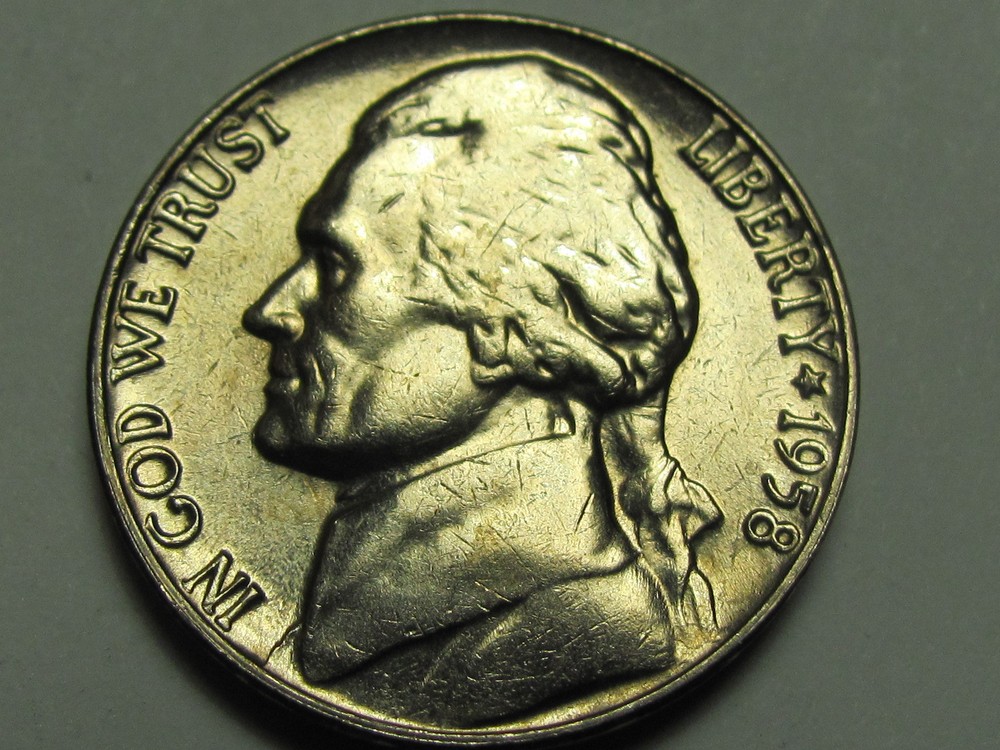 1958- Jefferson 5 cent - Uncirculated