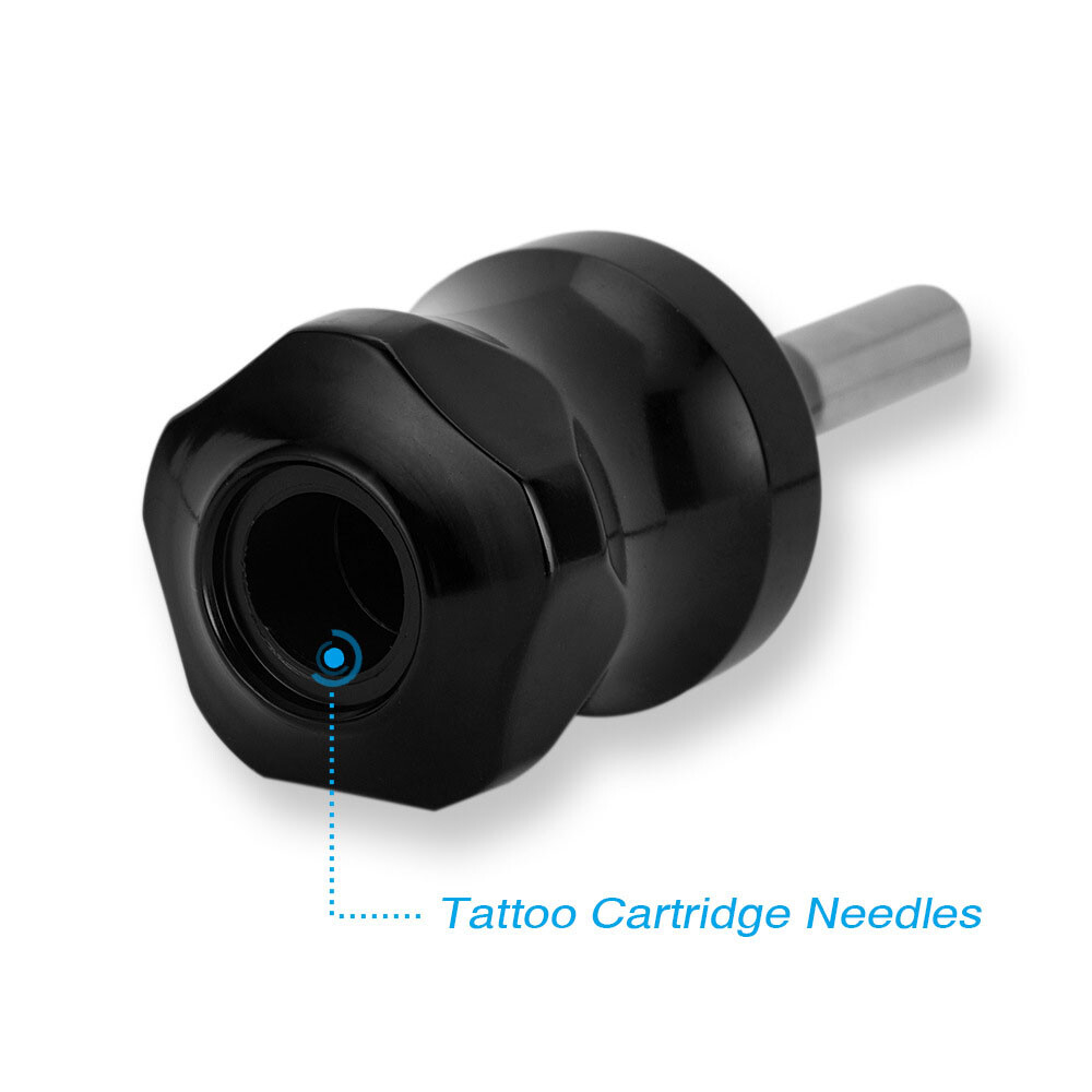 Professional Black Tattoo Zinc Alloy Cartridge Grip & 78mm Needle Plunger HOT