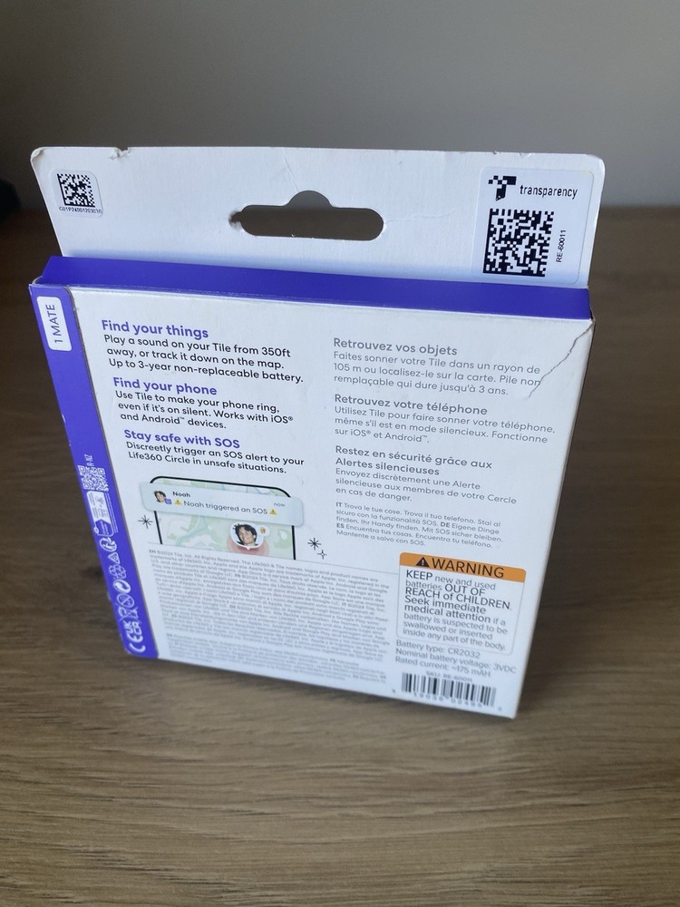 Life360 Tile Bluetooth Tracker for Apple iOS & Android Devices Key Finder