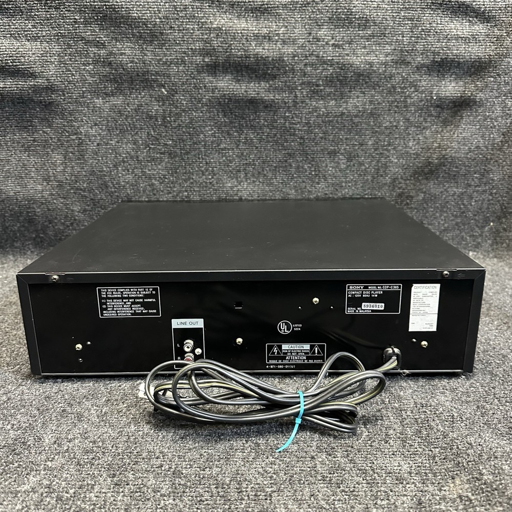 Sony CDP-C365 High Density Linear Converter 5-Disc CD Changer TESTED WORKING