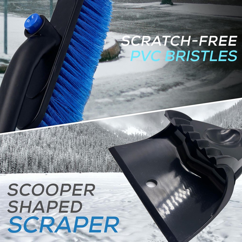 Ice Scraper for Car Snow Brush Van Window Telescopic Extendable Windshield