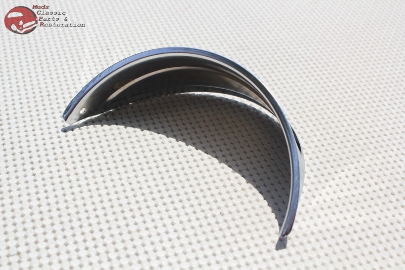 5" Custom Headlight Headlamp Visors Chrome 4 Half Moons and 4 Visors