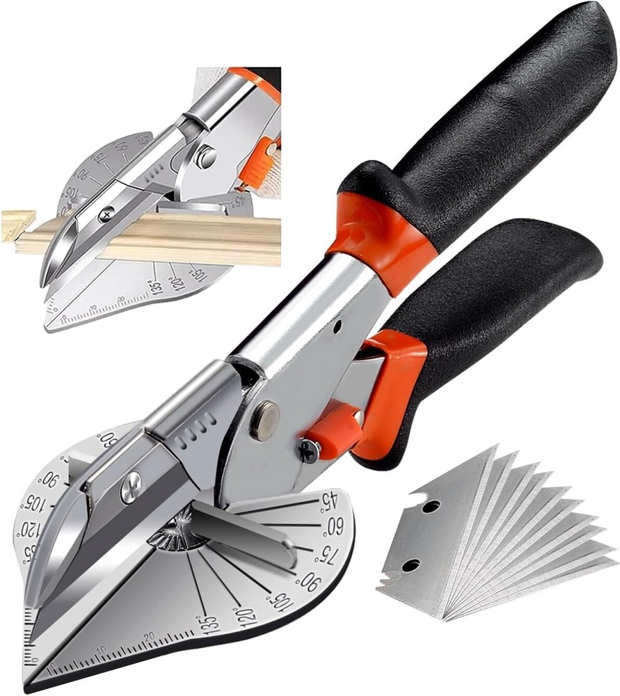 Classic Polished Miter Shear Cutter - Ambidextrous Design for Versatile Use