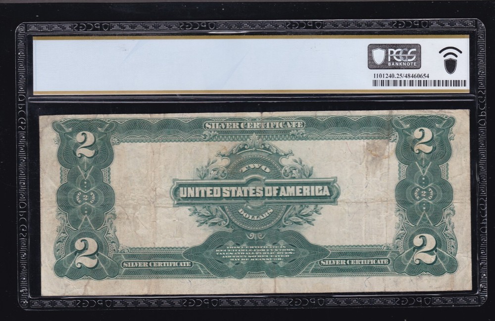 US 1899 $2 M&A Silver Certificate Note FR 258 PCGS 25 VF (943)