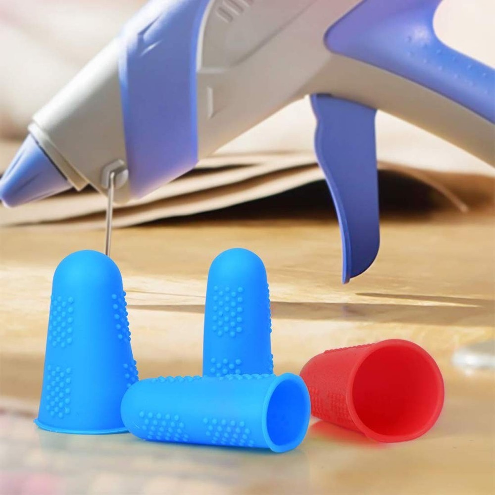 Versatile Silicone Finger Guards - 12 Pack in 3 Sizes for Safe Crafting