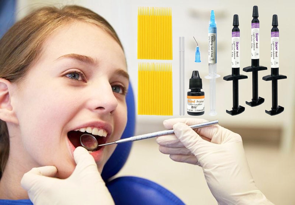 Dental Orthodontic Bonding Bracket Light Cure Adhesive Light Cure Composite Kit