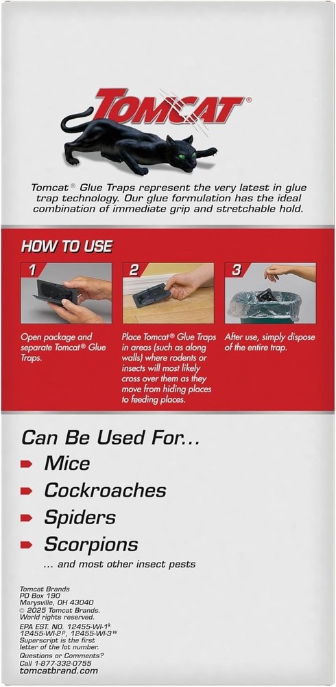 Compact & Effective Glue Traps with Eugenol - Ideal for Home Use (6 Pack)