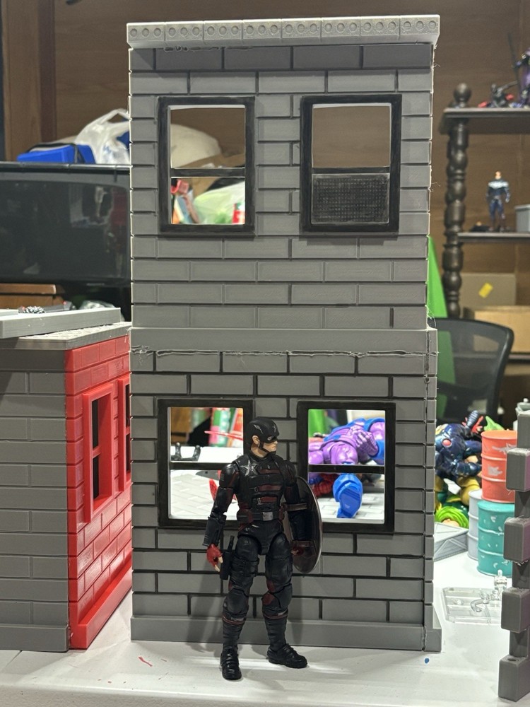 3D Printed Building Diorama 1/12 Scale Model 3D Printed