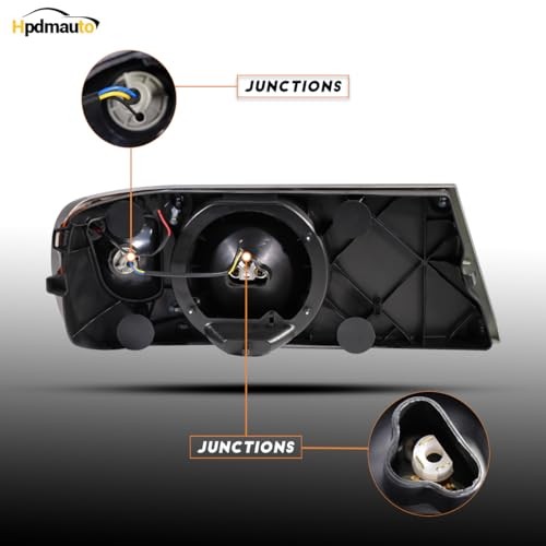 Headlights Assembly fit for Mack CV Replacement Left Driver and Right Grey Pair