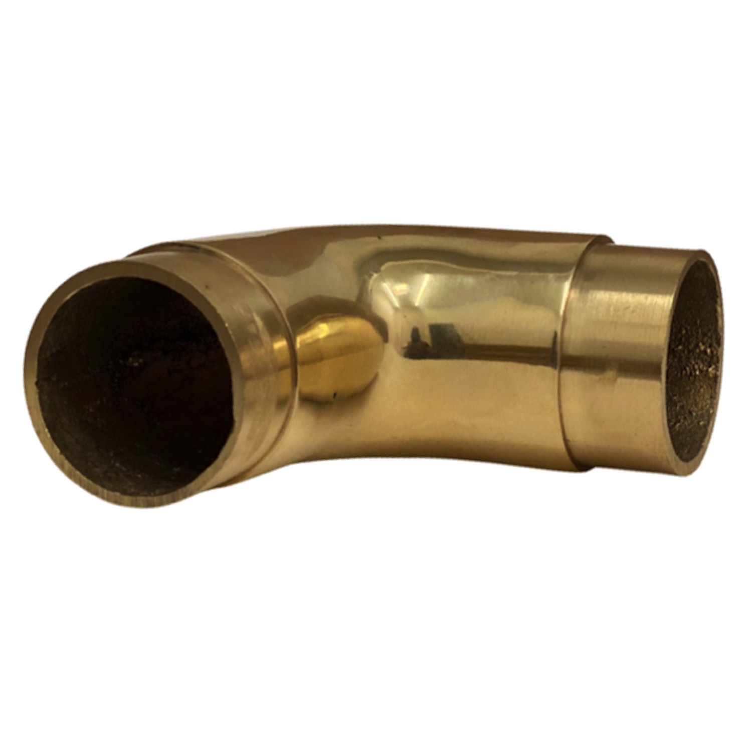 Cast Solid Brass Bar and Foot Rail 90 Degree Angle 2 Inch