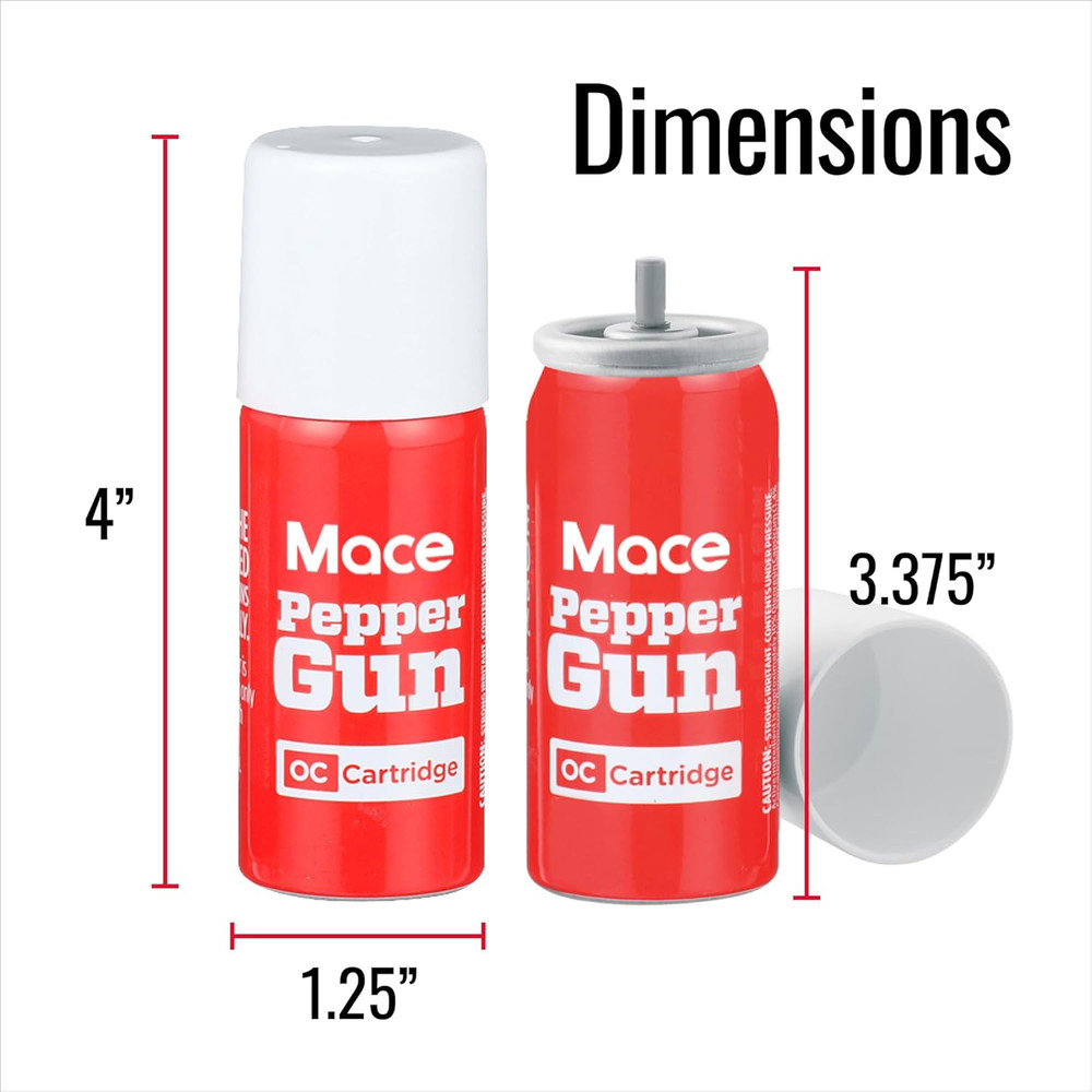 Pepper Gun Refill Cartridges, 2-Pack OC Pepper Spray