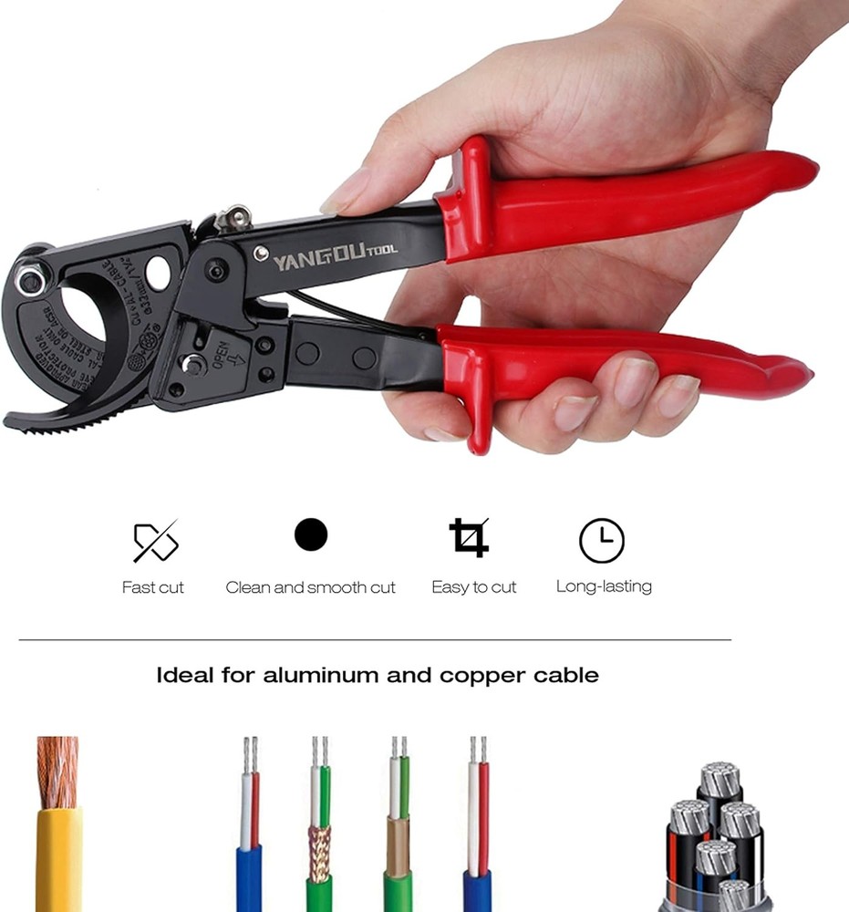 Yangoutool Heavy Duty Cable Ratchet Cutter 1 Pack
