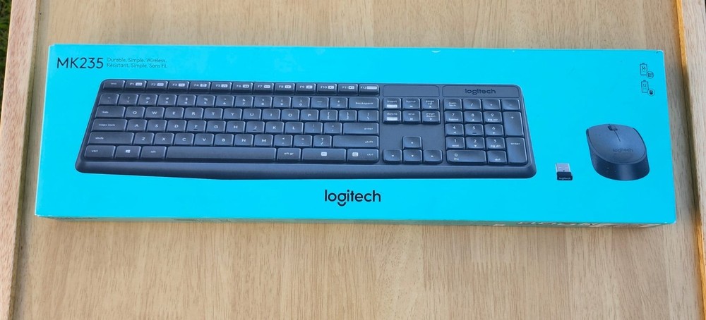 Logitech MK235 Wireless USB Connection Keyboard and Mouse Combo for PC Laptop