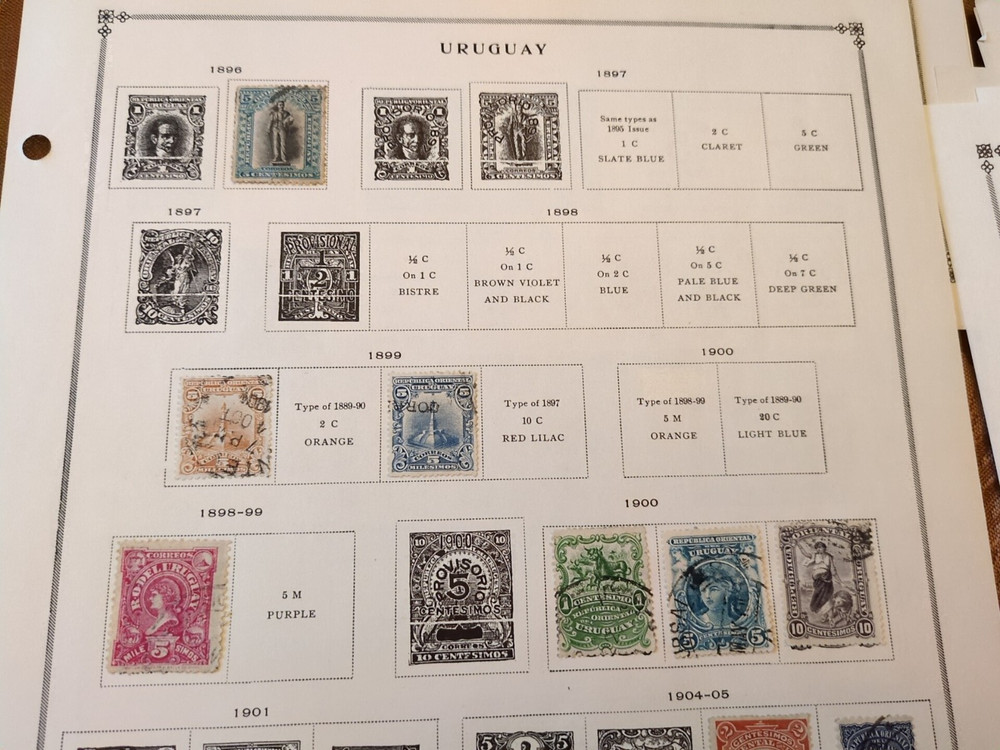 APC Z6436 Upper Volta Uraguay Scott internation pages and 260 stamps