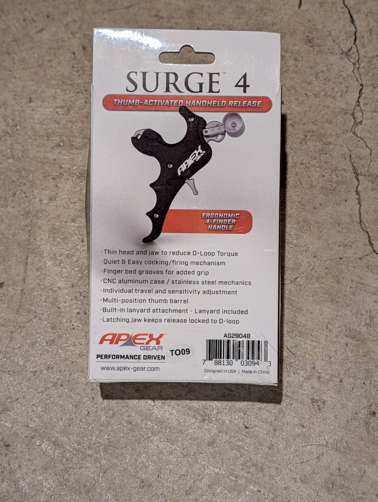 Apex SURGE Thumb-Activated Hand-Held 4-Finger Release