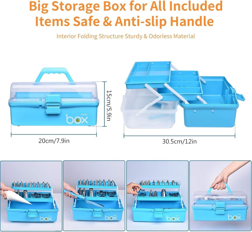 Cake Decorating Tools Supplies Kit: 236pcs Baking Accessories with Storage Case