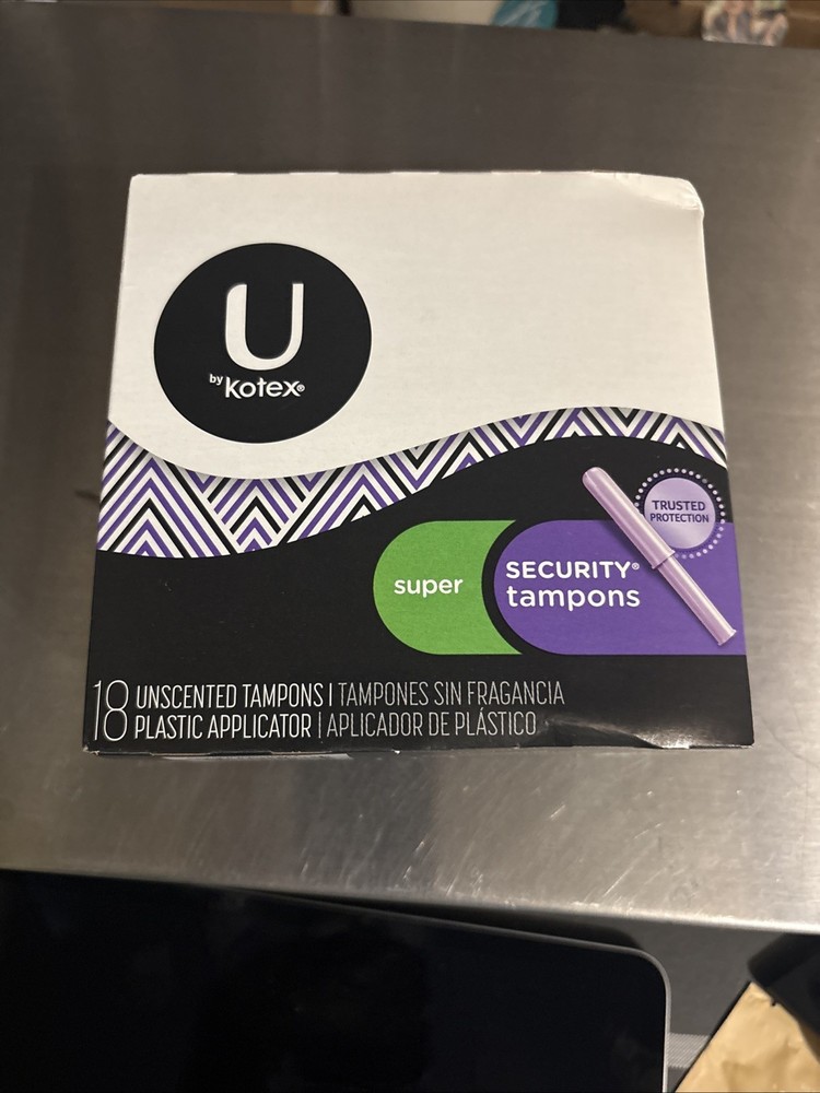 U by Kotex Super Absorbency Security Tampons 18 Pack Unscented