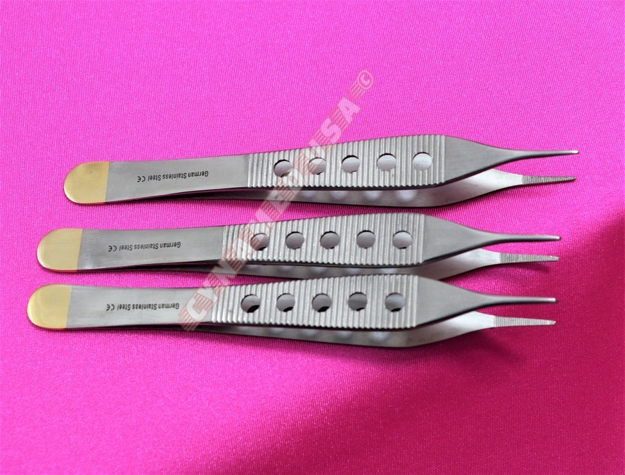 3 Adson Dressing Forceps Fine Tip 4.75''Plastic Surgery Instruments Finestrated