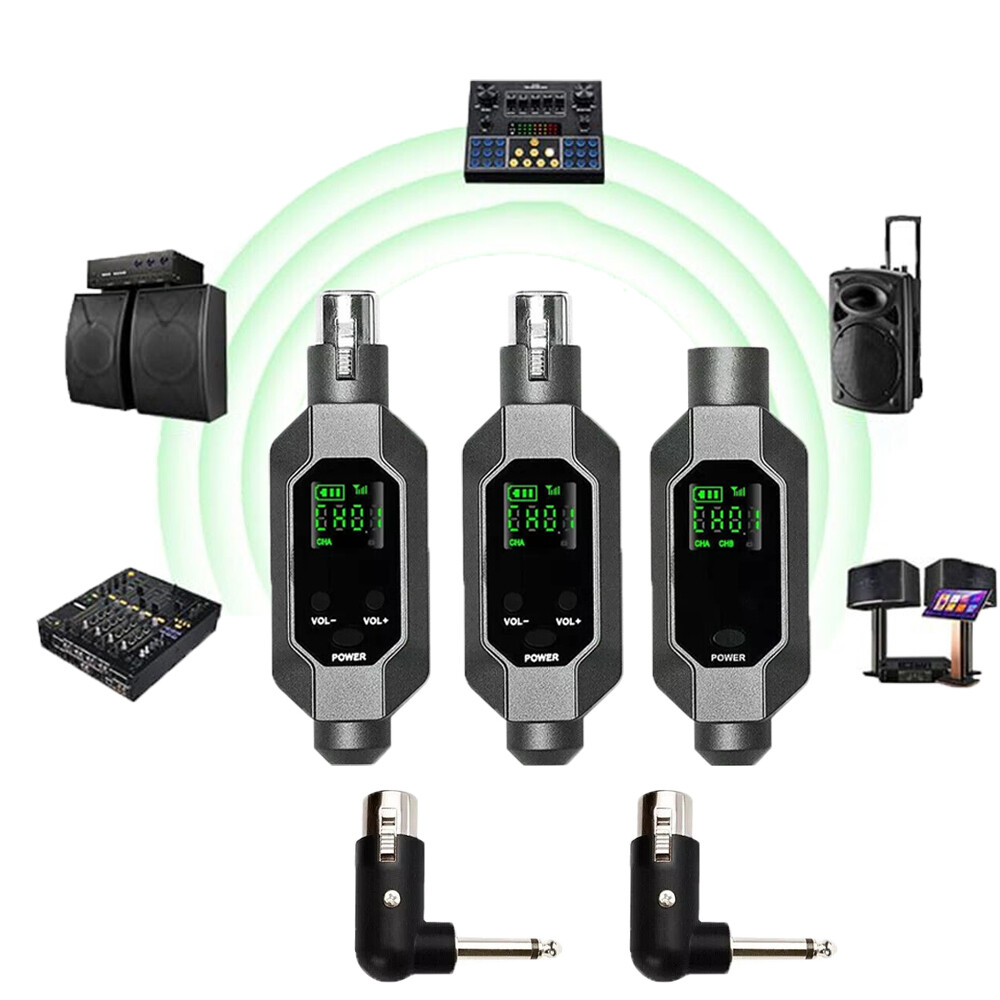 Wireless Microphone Converter XLR Transmitter&Receiver Microphone For 2 mic US
