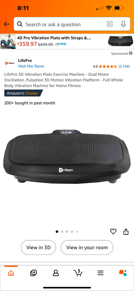 Waver - Vibration Plate Exercise Machine - Whole Body Workout - Model # LP-WVR-B