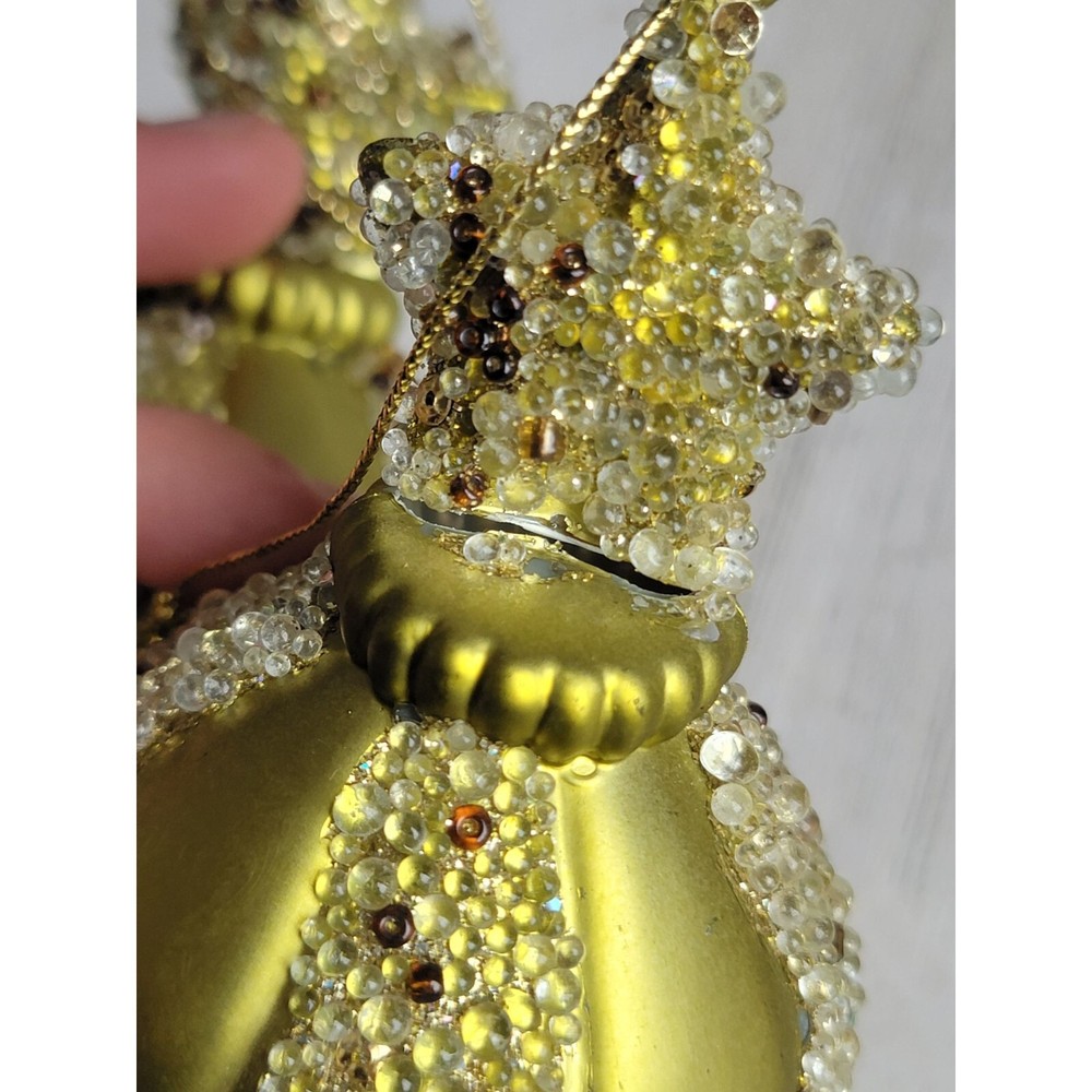 Unique green pointed star set ornament Xmas decor