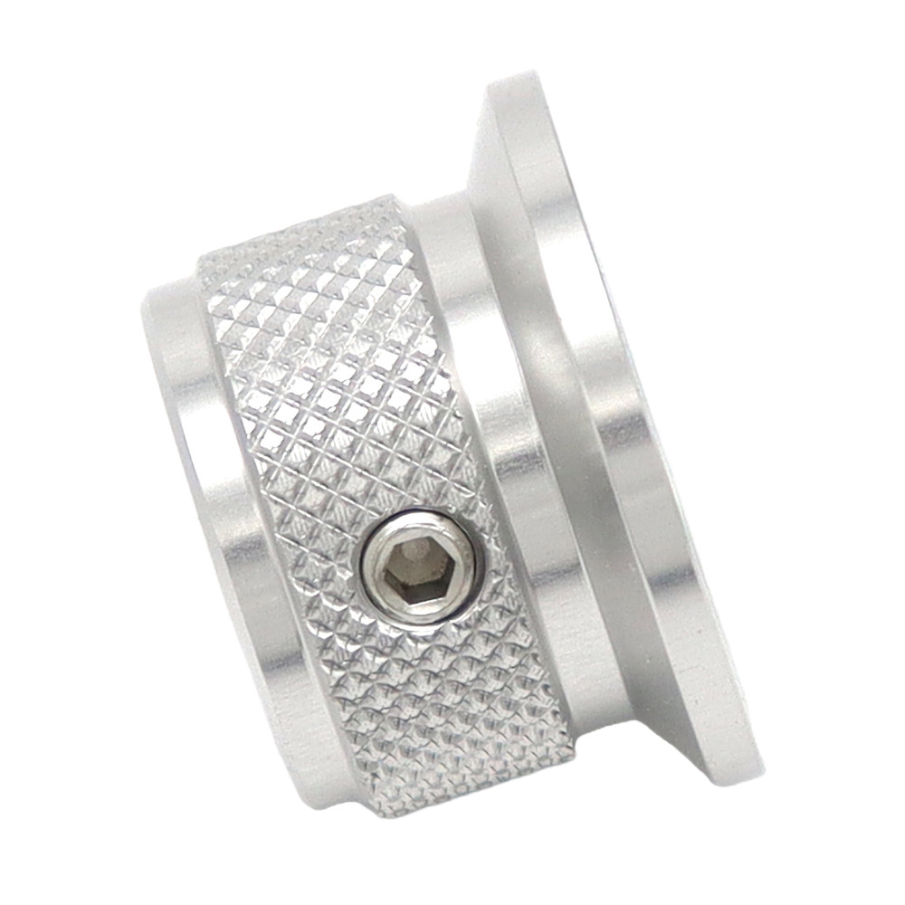 4x Aluminum Alloy Guitar Knobs 6.35mm Potentiometer Cap 1/4" Bell Knobs Silver