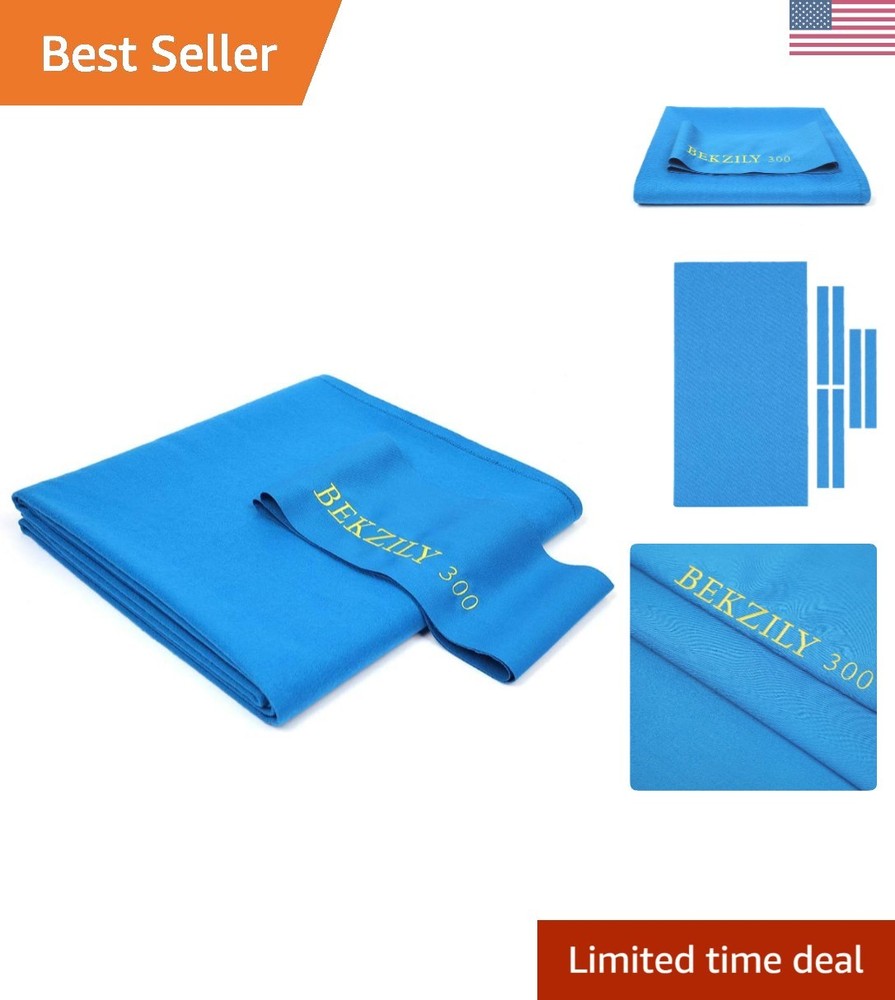 Durable Blue Pool Table Cloth Set 9 ft - Fast Rolling Smooth Surface Technology