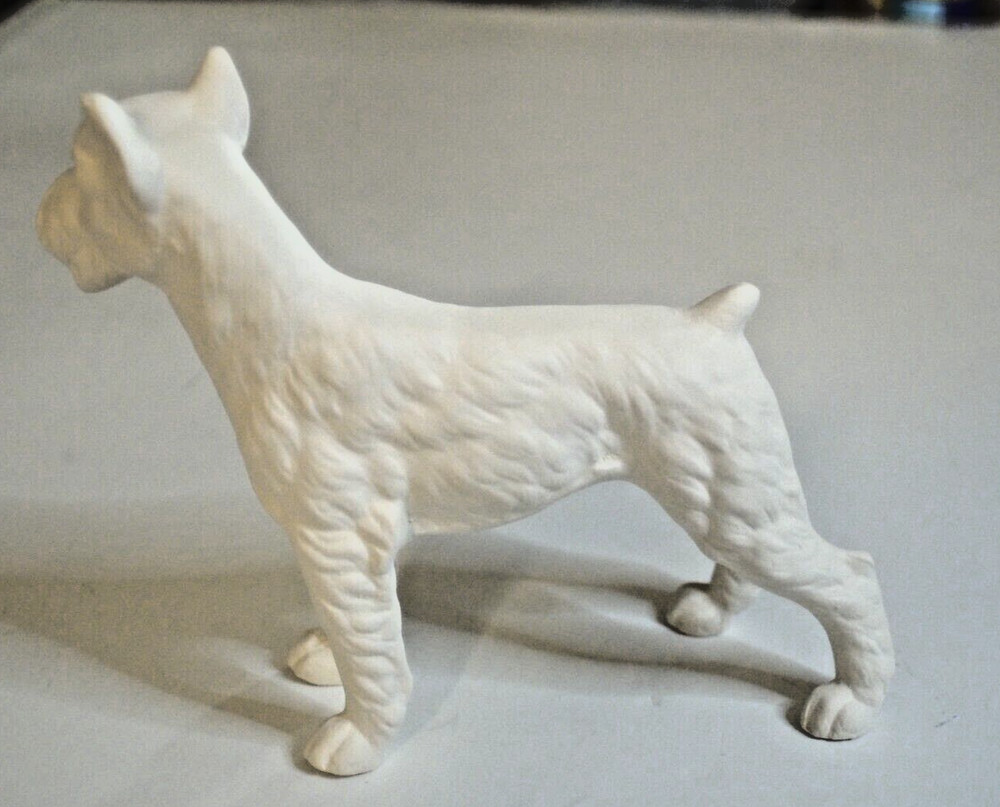 Schnauzer Type Dog Ready To Paint Ceramic Bisque U Paint