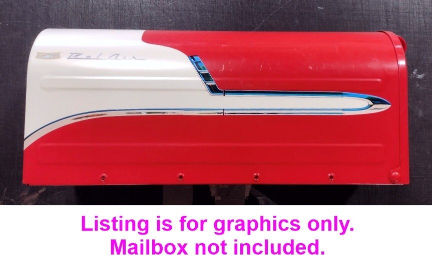 1956 Chevy Bel Air Mailbox sticker decal graphics