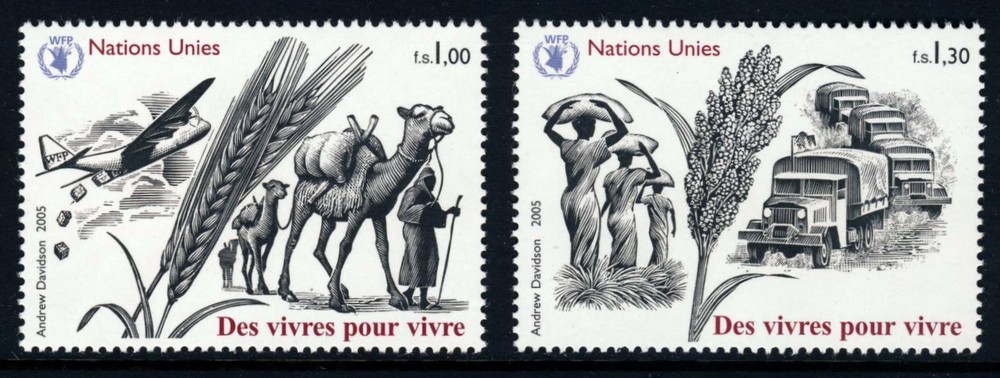 UN - Geneva . 2005 World Food Program (449-50) . Mint Never Hinged