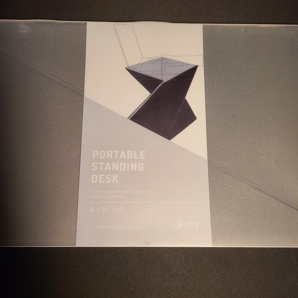 Levit8 - Flat Folding Portable Standing Desk - Large, Light Purple