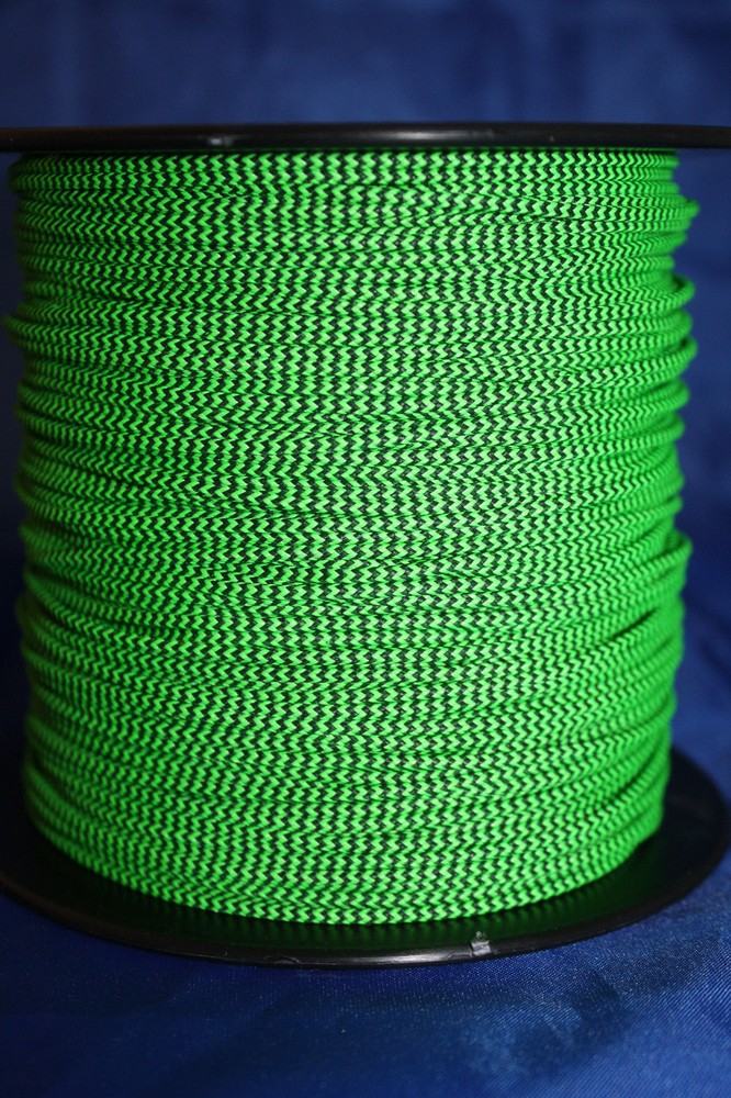 10' BCY Flo Green & Black Speckled D Loop Material Bowstring Rope Drop Away Cord