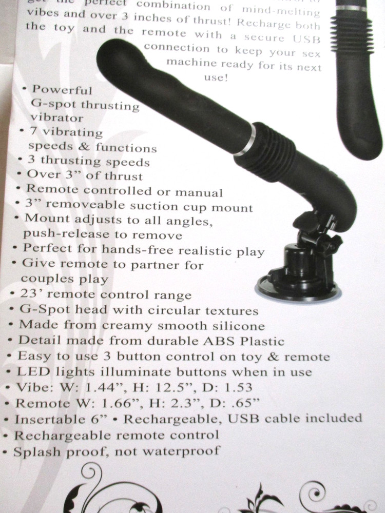 Evolved G-Force Thruster Silicone Rechargeable Vibrator Remote Control Mount